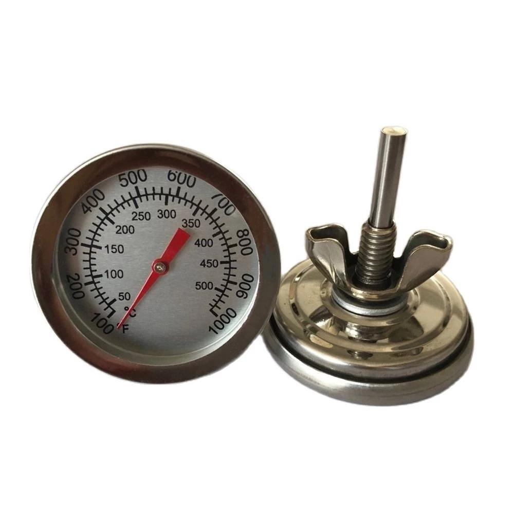 

500 ℃ 1000℉ Degree Roast Barbecue BBQ Smoker Grill Thermometer Temp Gauge Dia 3 Outdoor Stainless Steel BBQ Thermometer Tools
