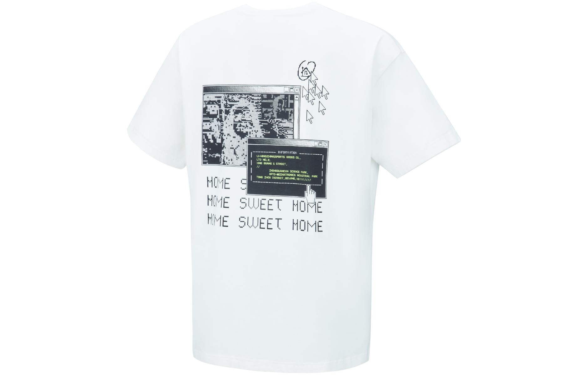 Li Ning Short Sleeved T Shirts Unisex White AHST143-1 XXL