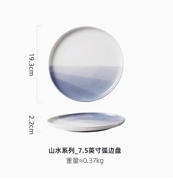 

Керамическая тарелка для западной кухни в скандинавском стиле, тарелка для торта, десерта, прямоугольная тарелка для суши, бытовая тарелка