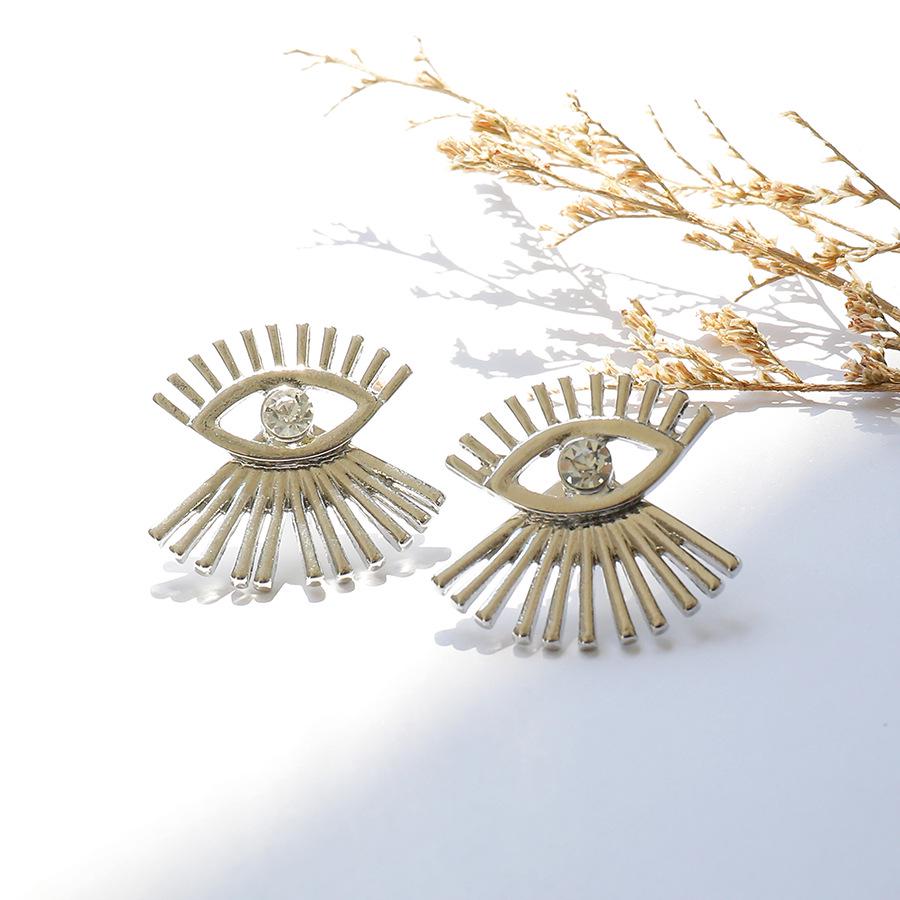 Rhinestone Crystal Eyelash Stud Earrings - European  American Fashion Jewelry