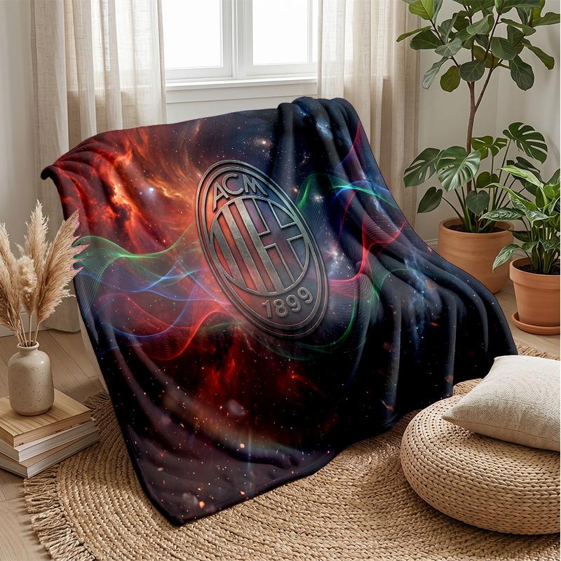 AC Milan Theme blanket Soft Flannel Blanket Plush Throw Blanket Cozy Sofa Bed Blanket for Home Decor