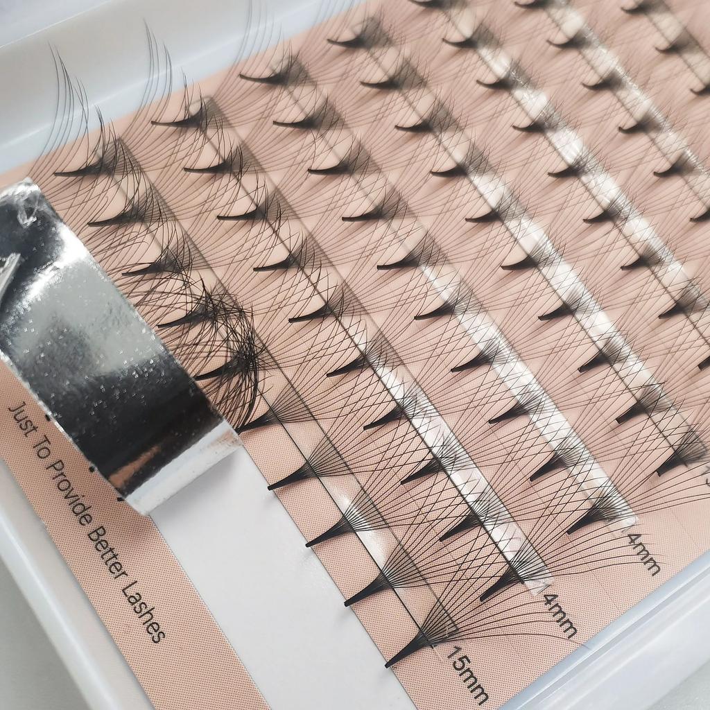 Premade Fan Lash Extensions Bouquet Eyelash Extension C/D Curl Pointy Base Premade Fans Russian Volume Eyelashes Silk Long Stem