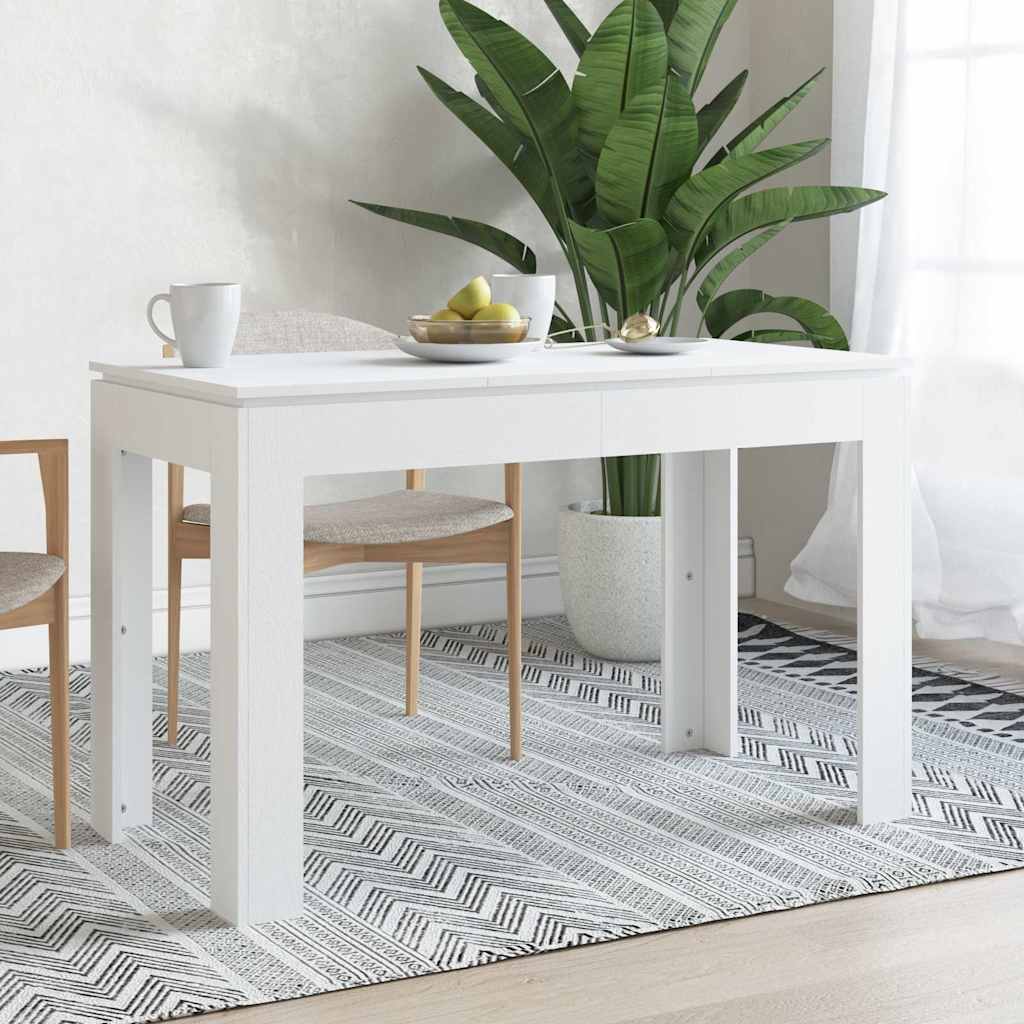 Dining Table White 120 x 60 x 76 cm Particleboard