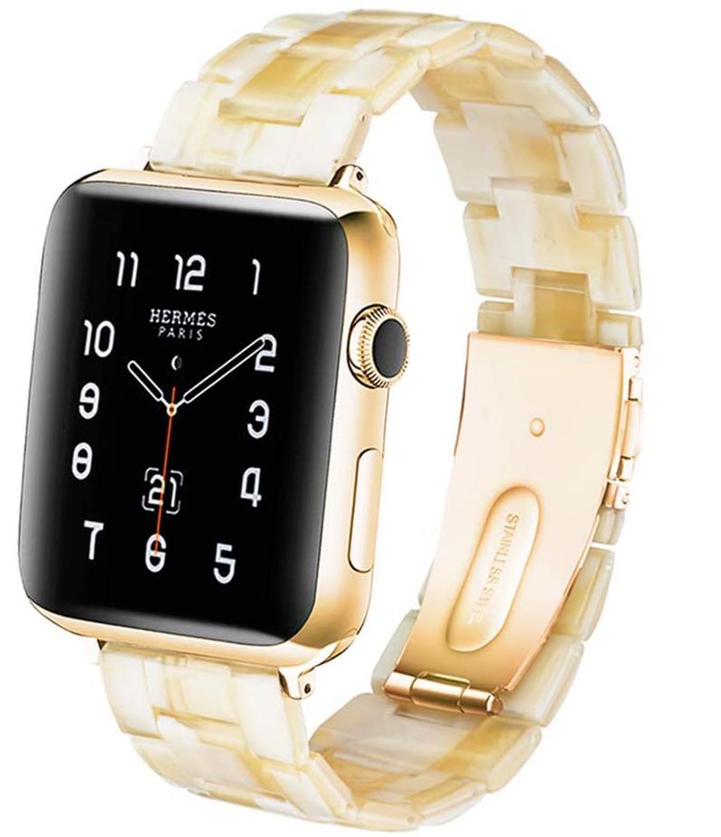 Resin Strap for Apple Watch Band 44mm 40mm 42mm 40mm Accessoreis Luxury Watchband Belt Bracelet iWatch Series 3 4 5 Se 6 Band