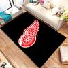 Red Wing Logo On Black Background Patterned Carpet, Non Slip Mat Suitable for Living Room and Bedroom Sofas