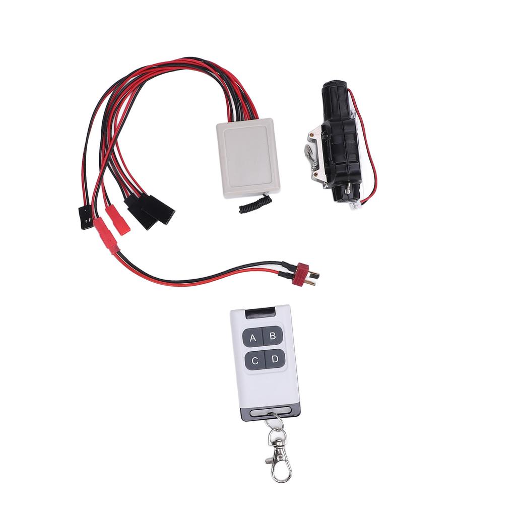 RC Car Winch Simulated 1 10 Scale RC Model Crawler Car Metal Winch with Connecting Line and Remote Controller for Axial