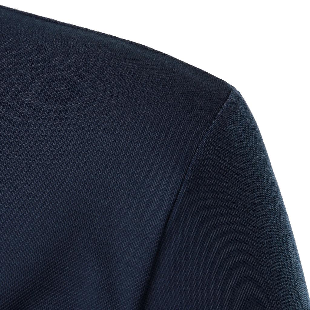 Men's casual fashion solid color short sleeve top lapel men's short sleeve T-shirt Casual fashion solid color top short sleeve