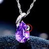 Brasilianische Amethyst Herz Halskette - Damen Lila Kristall Anhänger Schmuck