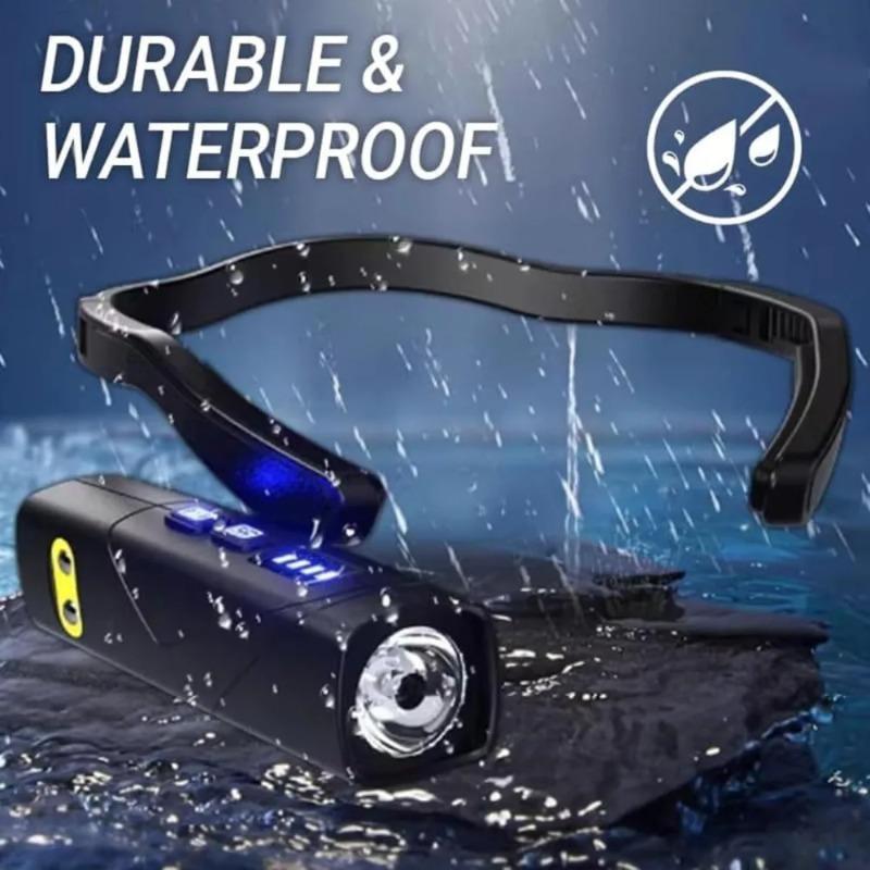 Ear Clip Headlamp 55g Ultra Lightweight Dual Light Source Heat Dissipation Power Display Focus Beam Head Mounted for Outdoor
