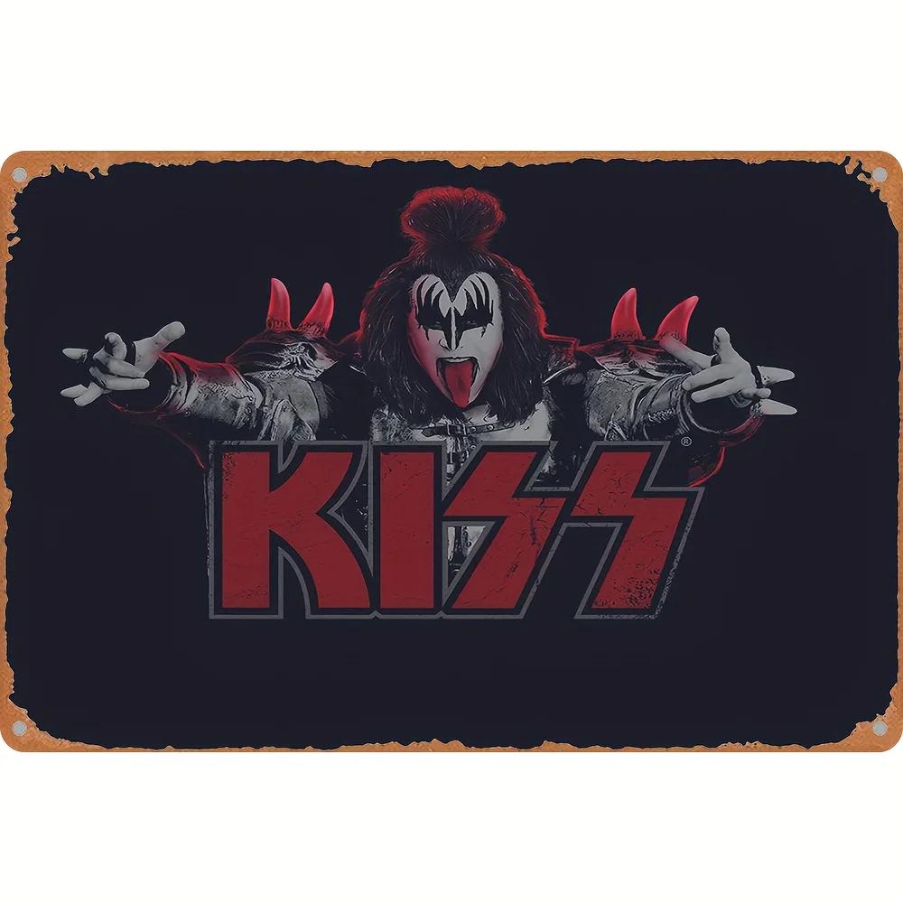 Classics Rock Band “Kiss Revenge” Vintage Art Metal Poster Sign Retro Man Cave Music Club Bar Pub Cafe Decorative Plaques