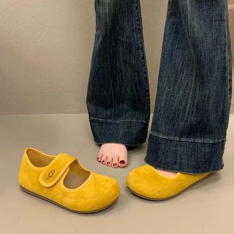 Platform women's new spring and summer ugly cute Velcro retro Mary Jane single shoes
