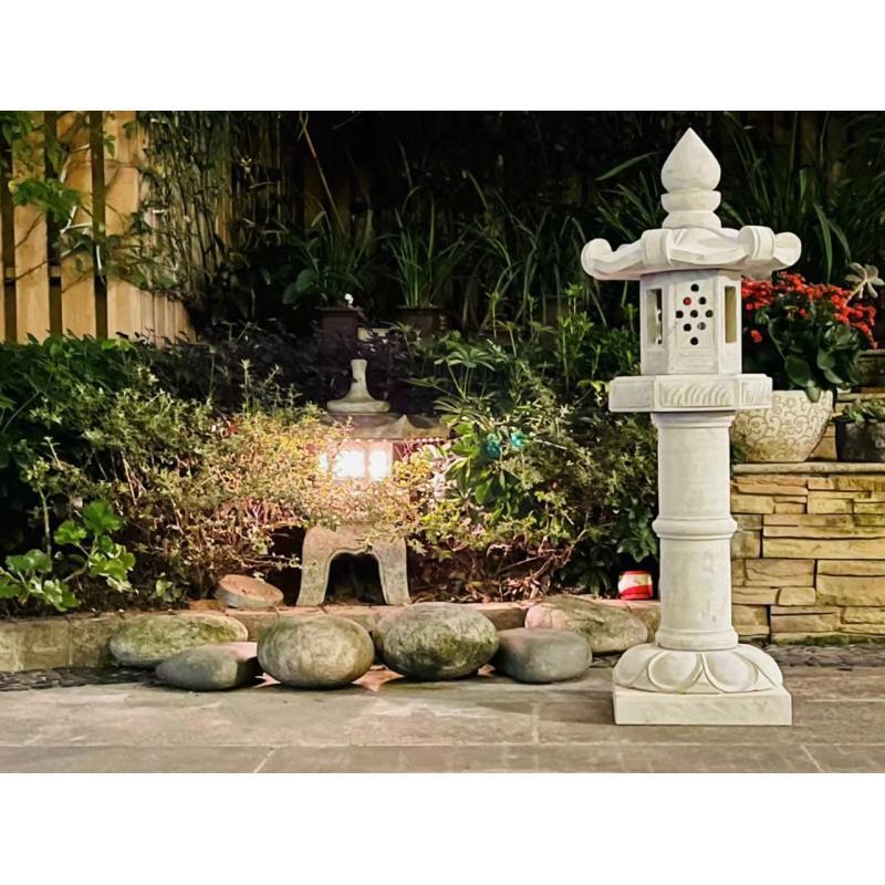 Bluestone Stone Lantern: Zen Landscape Decoration for Gardens and Courtyards