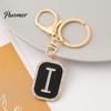 26 Alphabet Charm A-Z Rhinestone Letter Keychain, Zinc Alloy Capital Keyring, Plated for Handbags and Backpacks Decorative Key Accessory