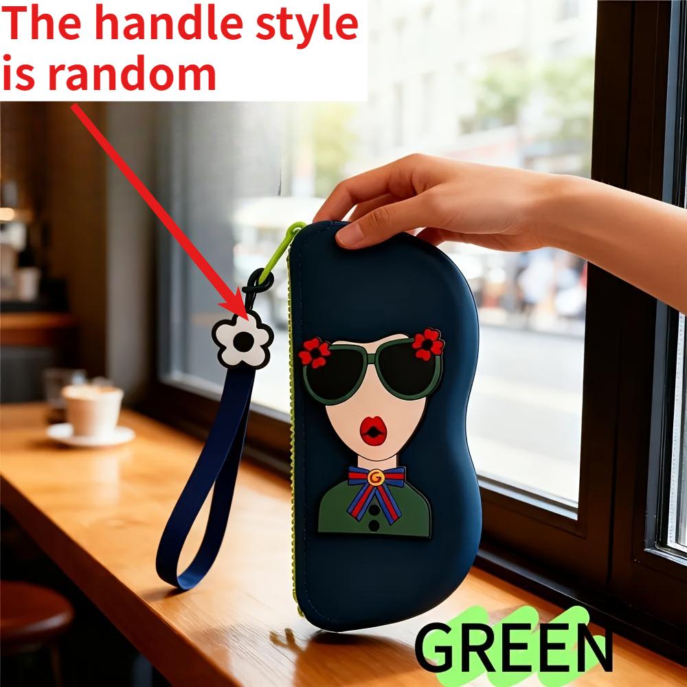 1pc Fashionable Cartoon Women s Floral Box, Women s Glasses Bag, Cute Protective Storage Bag, Essential for Holidays
