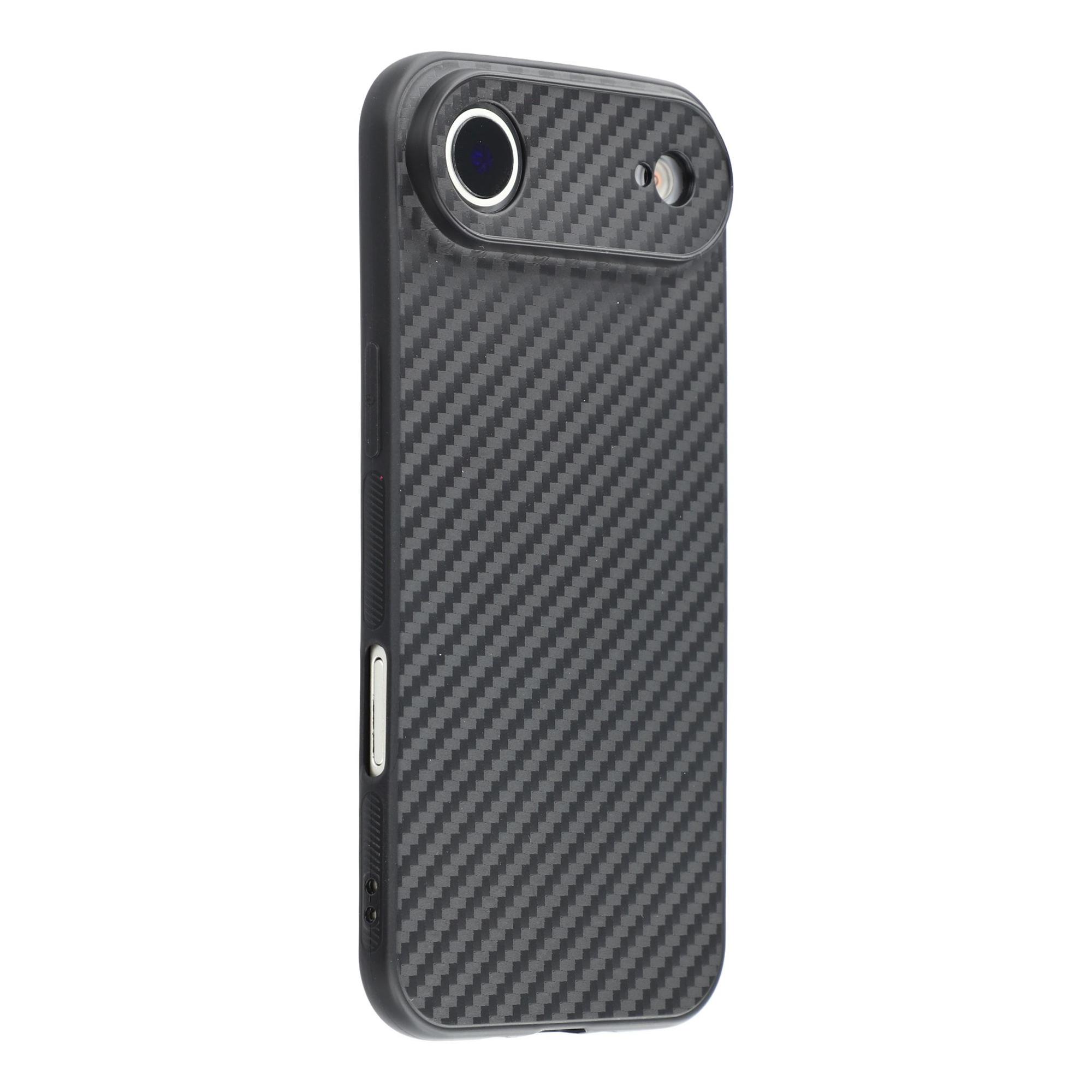 

For iPhone Air Case Flexible TPU Carbon Fiber Texture Shockproof Phone Cover