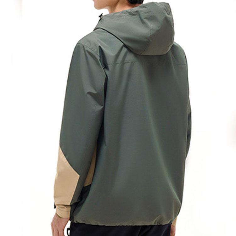 Anta Three-In-One Fleece Long Sleeve Jacket With Zipper Hood Men Jackets Aquatic-Green Khaki 952347610-2