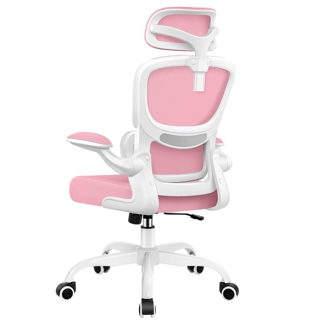 Razzor Office No Tire 360 Degree Good for Ergonomic Desk with Lumbar Movable Breathable Pink Chair, Study, Study, Rotation, Back, Telework, Chair,