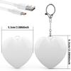 Heart Shaped LED Night Light Keychain USB Rechargeable Easy Carry Soft Glow Portable Lamp for Backpack Night Outings
