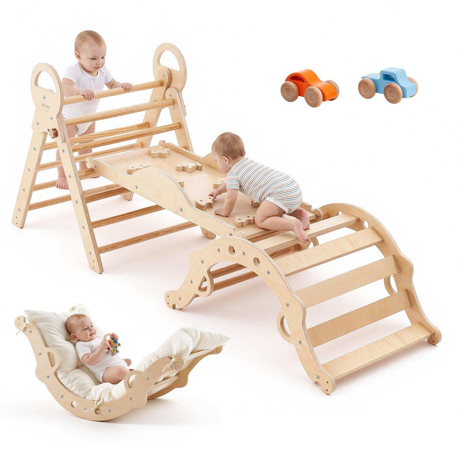 VEVOR Pikler Triangle Set, 9-in-1 Toddler