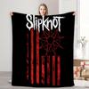 Slipknot Band Roter Streifen Überwurfdecke - Flecken- & Reißfest, Ganzjährig, Maschinenwaschbar - Für Schlafzimmer, Sofa, Camping