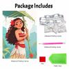 Disney Moana Pearl Art Iconic Tropical Attire 5D DIY Pearl Embroidery Mosaic Cross Stitch Kit for Home Decor