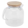 Transparent Glass Tea Pot 600ml Large Capacity Heat Resistant Water Kettle for Home Office Use