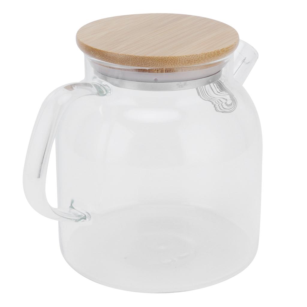 Transparent Glass Tea Pot 600ml Large Capacity Heat Resistant Water Kettle for Home Office Use
