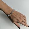 Silver Bracelet with Natural Pearls, Item Weight 7.97 G (2187066)