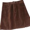 Korean Style Slimming High Waist Corduroy Midi Skirt - Autumn/Winter 2024