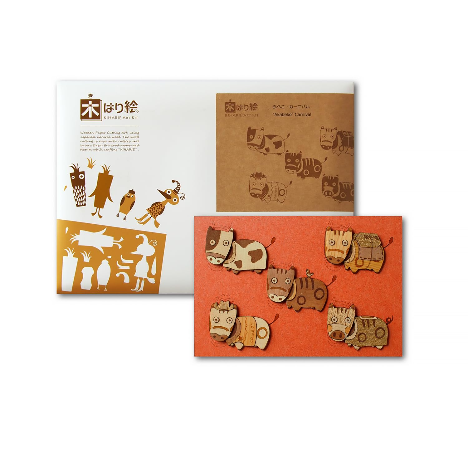 

KINOWA Карнавал Акабеко Ксилография Оригинальный Набор для Рукоделия Корова Сделано в Японии