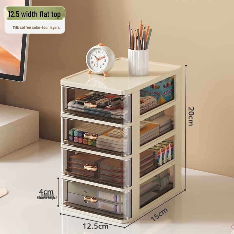 Transparent Multi-Layer Drawer Organizer for Office Desk Supplies