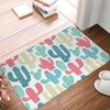 Colorful Cactus Floral Front Door Mat Anti-Slip Indoor Waterproof Cacti Succulents Doormat Garden Garage Entrance Rug Carpet