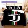 Set Copripiumino Trapuntato Juve Federa Federe Decorazione Casa Regalo di Compleanno (1 * copripiumino + 2 * federa, senza nucleo)