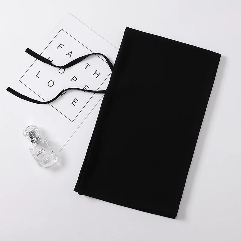 

Однотонные хиджабы из шифона с пузырьками, мгновенный хиджаб-шарф с веревкой, удобные женские хиджабы, обертывание, исламские мусульманские шали, шарфы, хуфддук