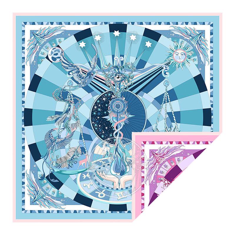 ITARORA Twelve Constellations Double-Sided Silk Twill Scarf