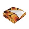 Retro Orange Wohndecke Decken für Bett Umzug Luxusmarke Karierte Decken