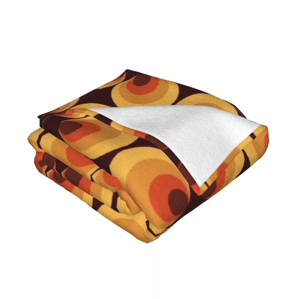 Retro Orange Wohndecke Decken für Bett Umzug Luxusmarke Karierte Decken