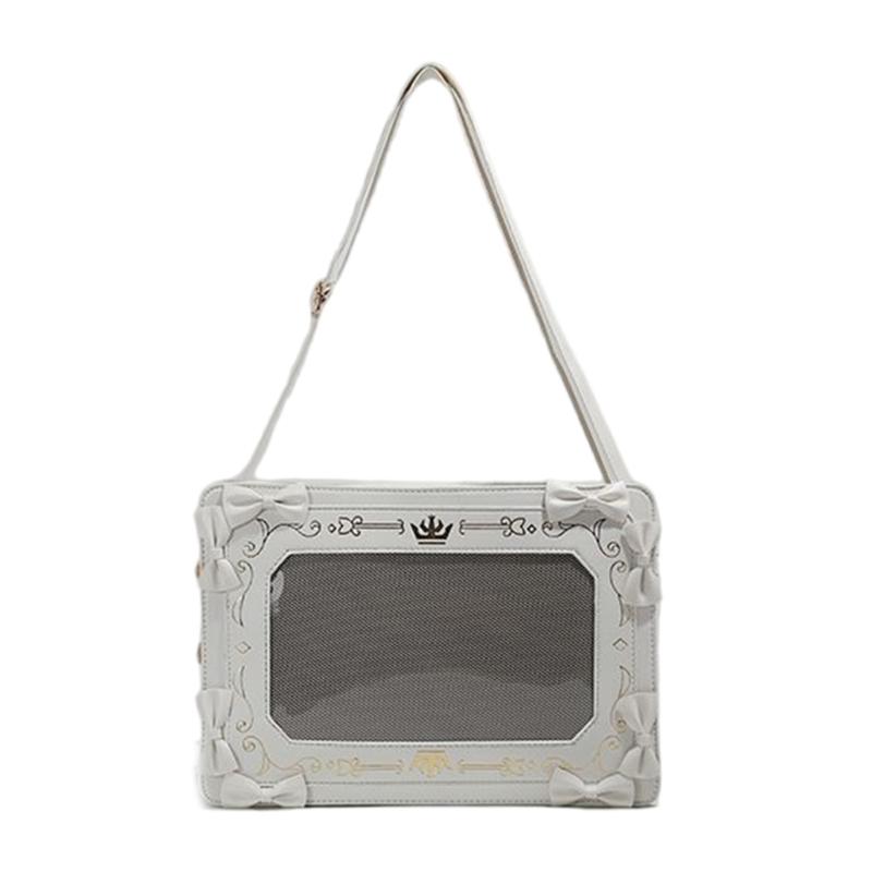 Сумка большого объема в стиле Харадзюку Itabag Наплечная сумка через плечо Повседневная сумка-мессенджер Модная сумка-портфель для женщин белый