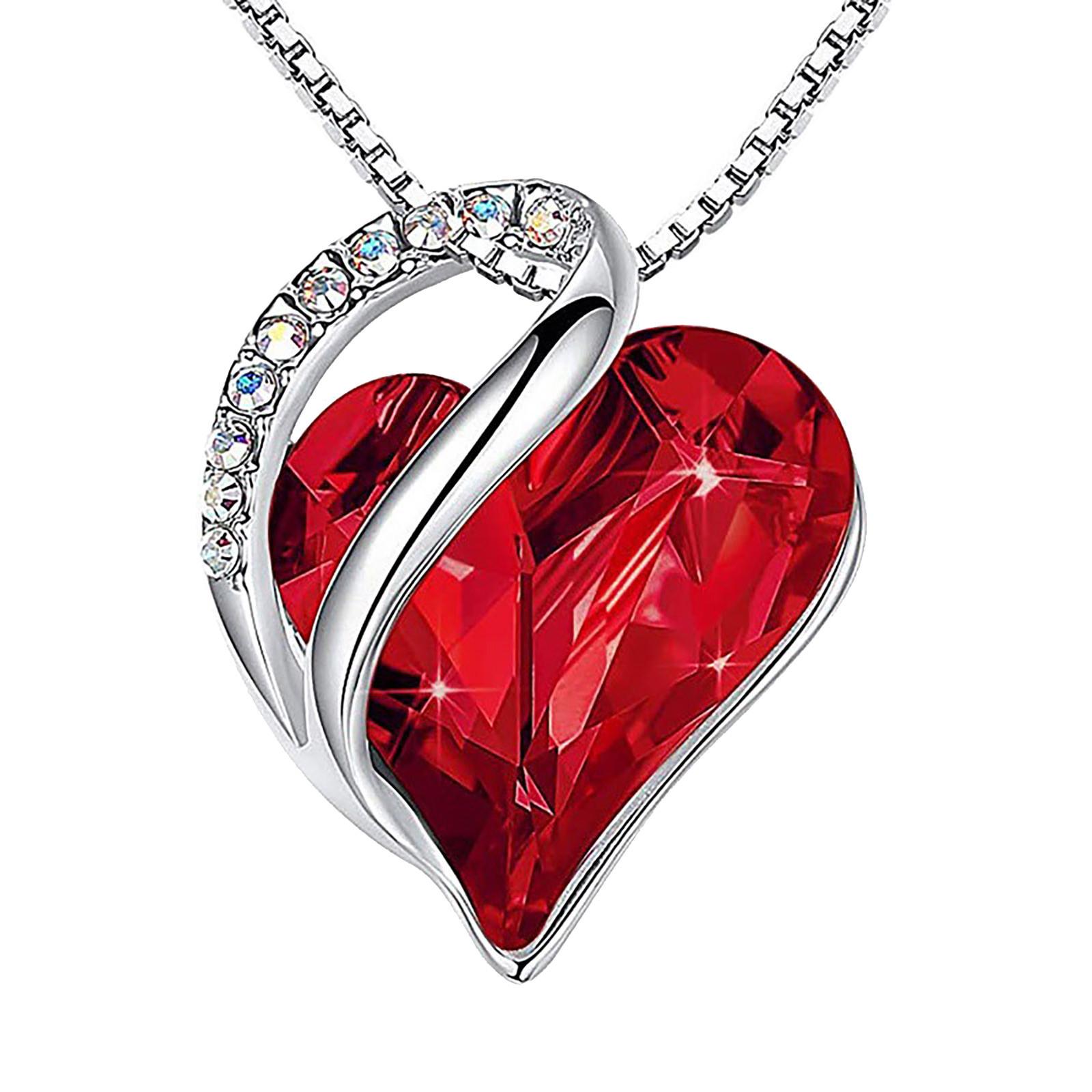 

(SU)Сердце Кулон Ожерелье Праздник Подарок Юбилей Девушка Девушка Девушка День Рождения