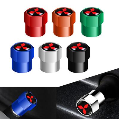Car Styling 4PCS Metal Wheel Tire Valve Caps Stem Case For Asx Lancer Outlander Pajero Ralliart