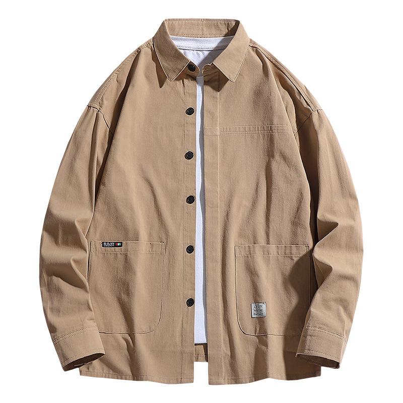 New Spring and Summer Shirt Hong Kong Style Autumn Long-sleeved Work Shirt Versatile Top Clothes