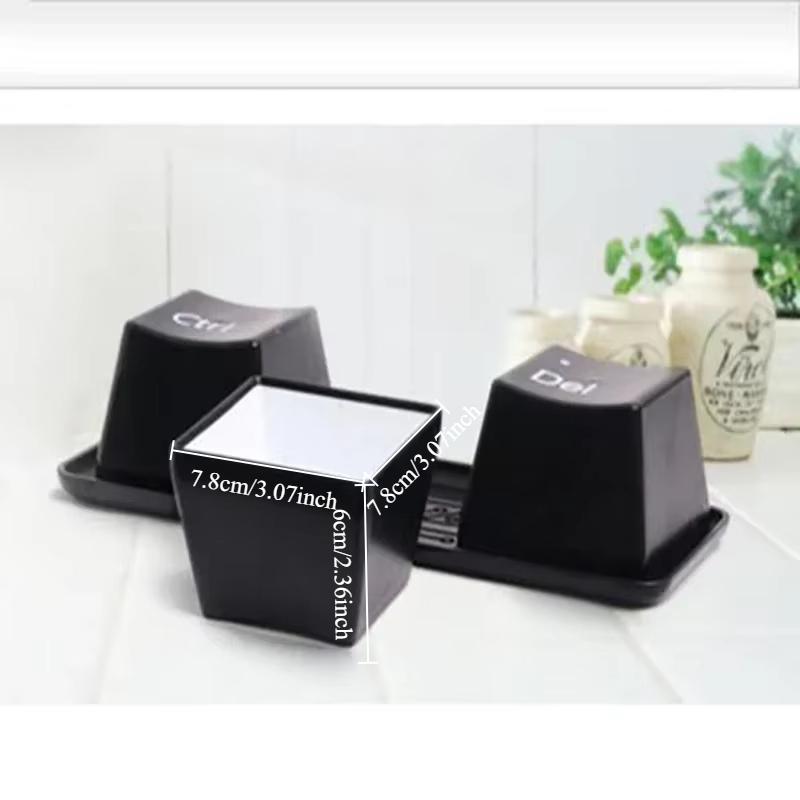 Creative Keyboard Tea Cup Office Coffee Cup Black Ctrl Del Alt Key Mug