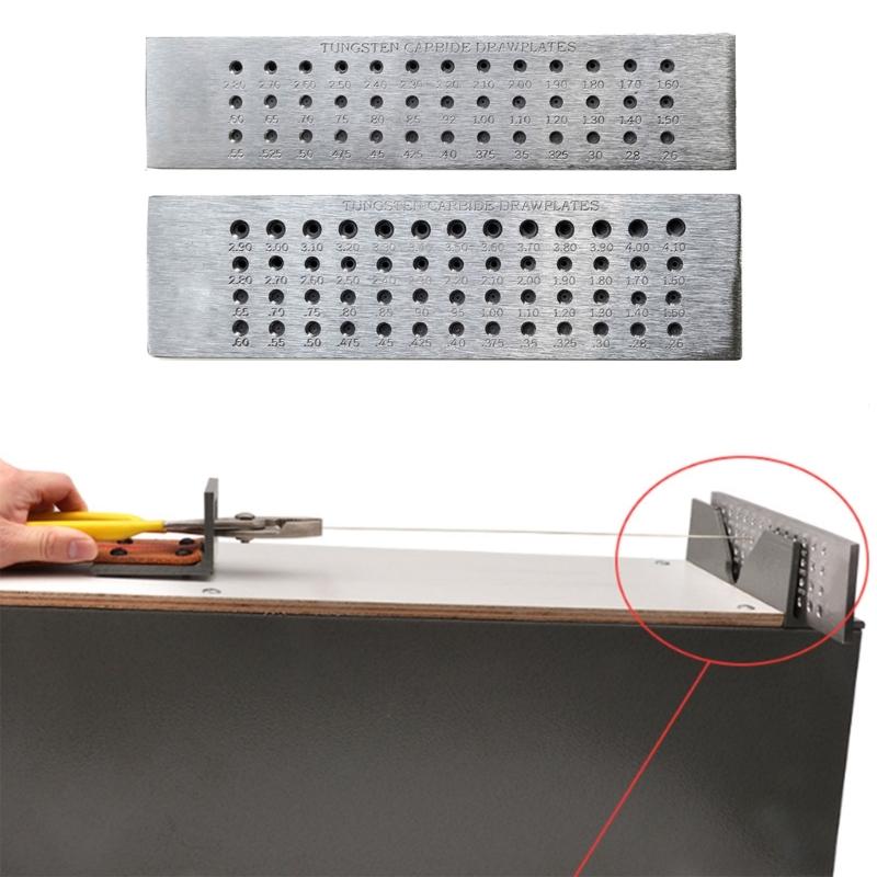 Professional Jewelry Wire Draw Plate Crafting Wire Tool Professional Jewelers Tool Carbon Steel Drawplate for Jewelry