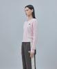 REST&RECREATION Cable V-Neck Knit Top - Pink