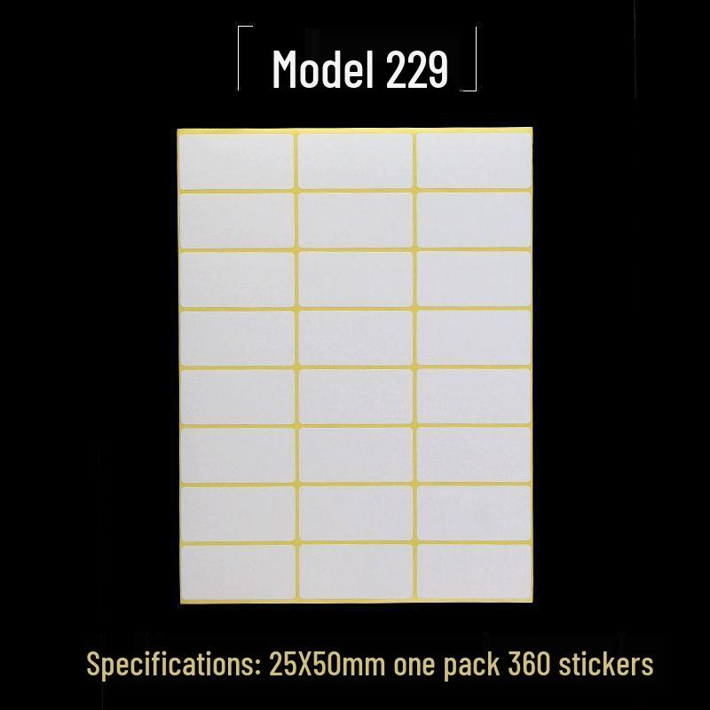 A5 Adhesive Matte White Label Stickers - Printable, Writable, Removable Name Tags