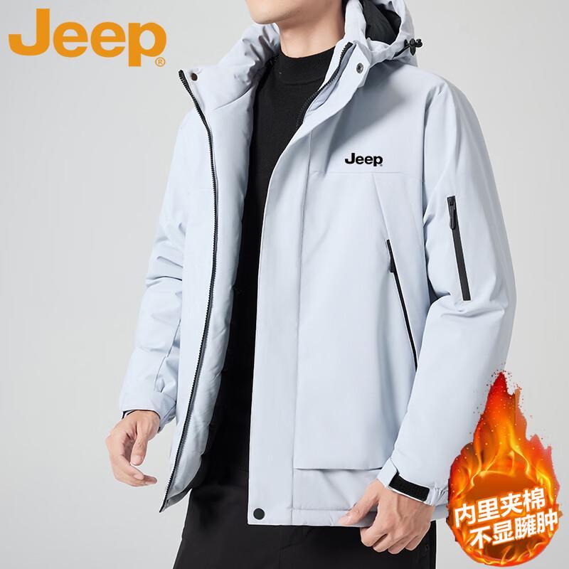 Jeep Men's Hooded Padded Winter Jacket