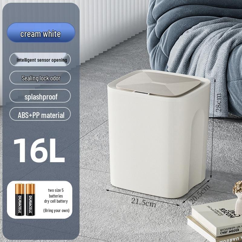 2026 Smart 18L Induction Trash Can with Lid & High Appearance for Living Room