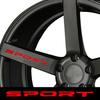 10Pcs Red Reflective Car Wheel Rim Vinyl Decal Strip Racing Stickers Accessories