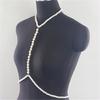 Female Body Chain Choker Jewelry Artificial Pearls Chain Formal Event Chest Chain