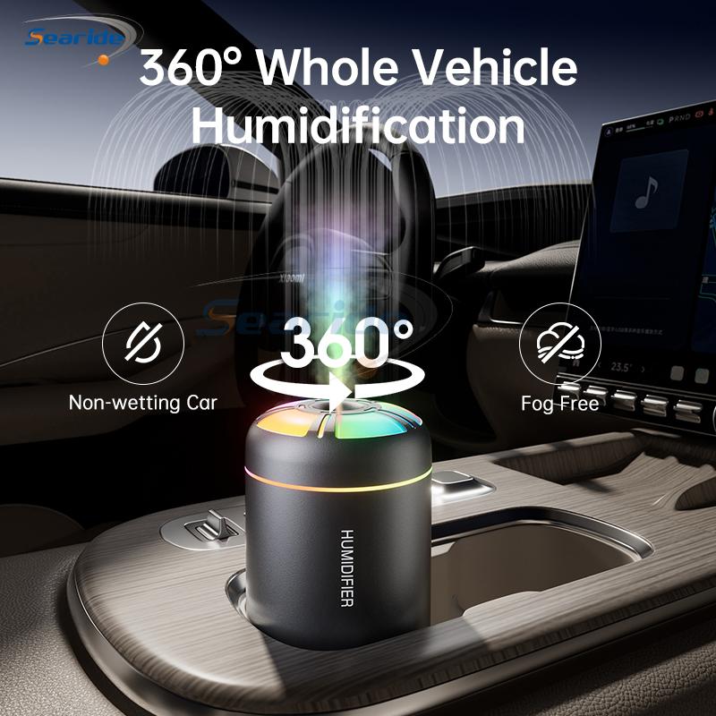 Searide Mini Air Humidifier USB 180ML  Aroma Diffuser Essential Oil Purifier Aromatherapy Color Lights For Car Home Bedroom